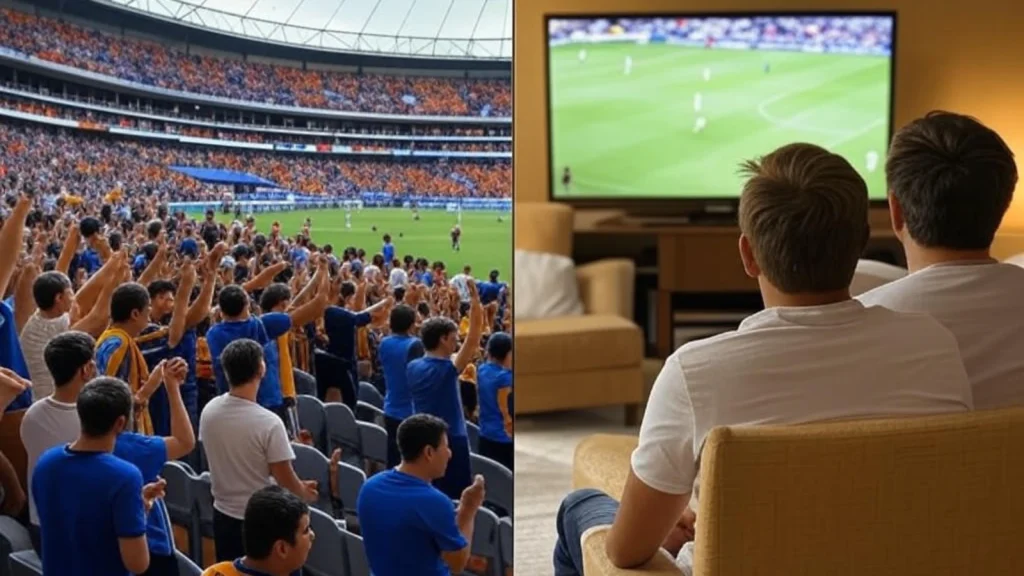 Menonton Sepak Bola: Stadion Vs Rumah